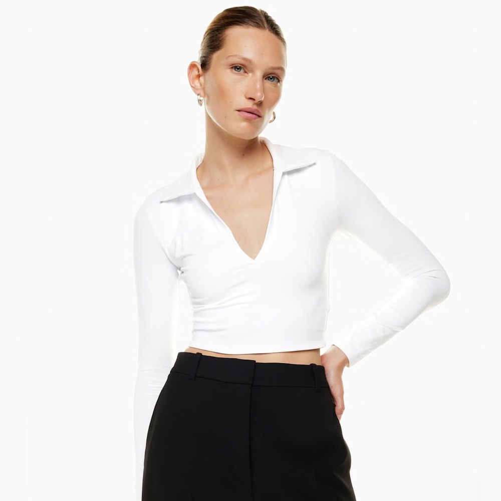 Aritzia Babaton Contour Polo Longsleeve